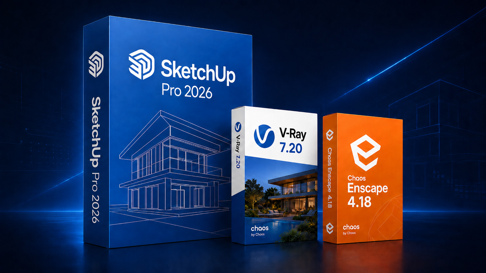 Combo Mestre do Render — V-Ray, Enscape e SketchUp